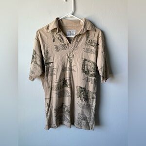 Vintage Beige Combat Polo Shirt